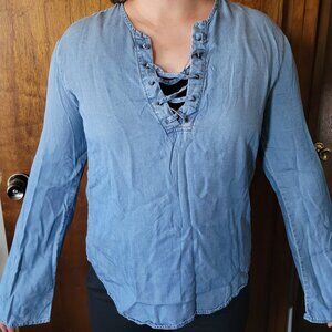 Denim colored blouse